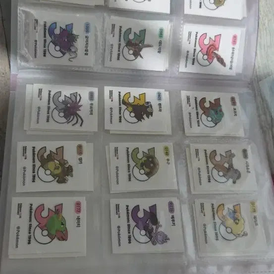 [BUNJANG] Pokemon 30th Anniversary New Logo Seal 45 Types / 포켓몬 띠부씰 30주년 뉴로고씰 45종