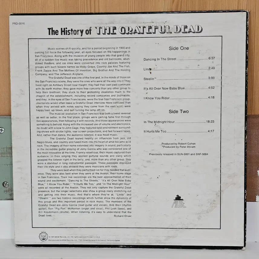 [BUNJANG] The History Of The Grateful Dead LP (1972, US Pressing) / The History Of The Grateful DeadLP