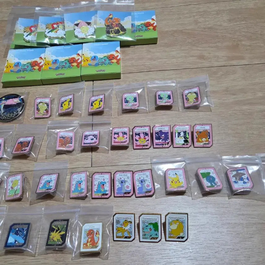 [BUNJANG] Pokemon Issac Toast Badge Bundle Set / 이삭토스트 포켓몬 뱃지 일괄판매