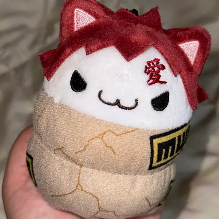 [BUNJANG] Naruto Gaara Nya-ru-to Megacats Chibi Nui Mascot Plush / 나루토 가아라 냐루토 메가캣 치비누이 마스코트 인형