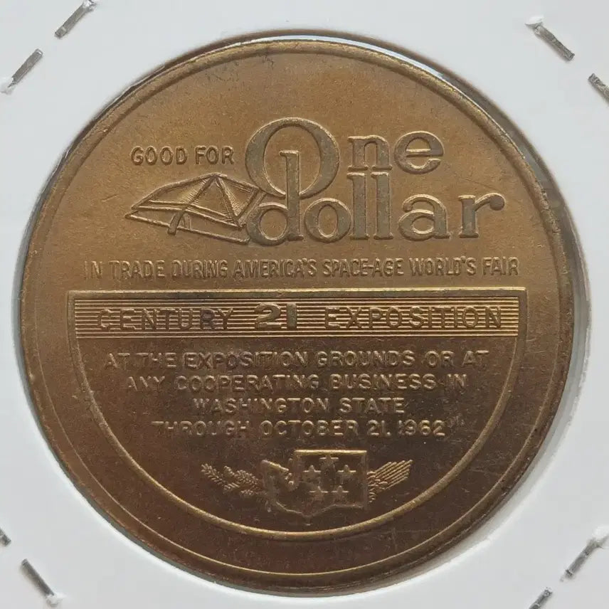 [BUNJANG] 1962 Seattle Expo Commemorative Dollar Coin / 1962 미국 시애틀 엑스포 1달러 기념 코인
