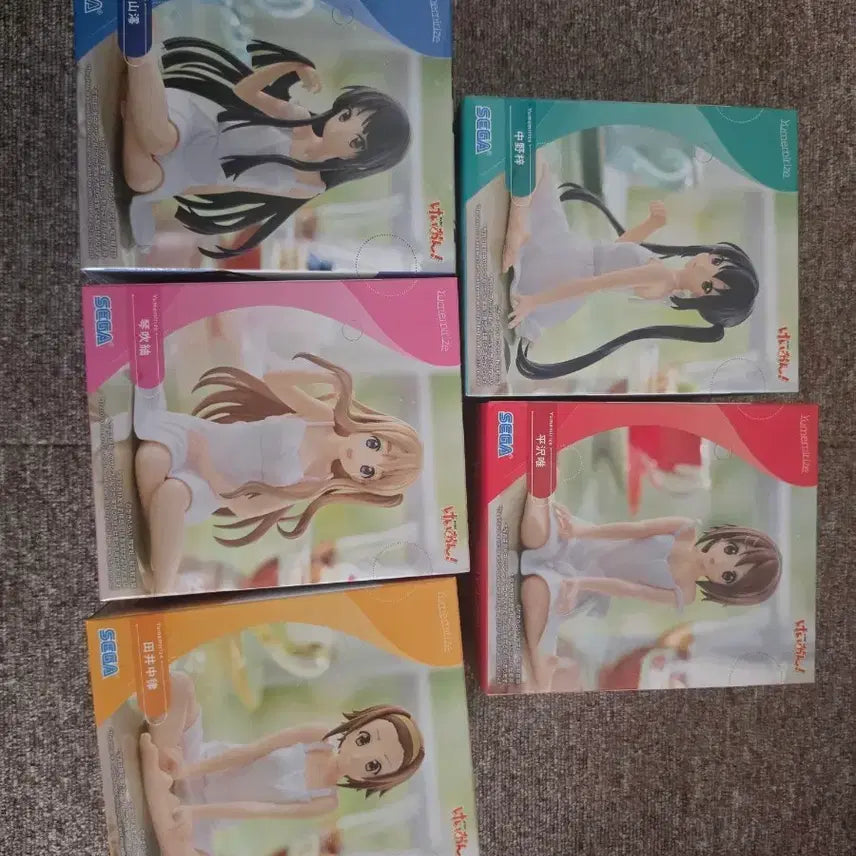 [BUNJANG] Sega K-On! 5 Types Figure Set (Sealed) / 세가 케이온 피규어 5종 미개봉