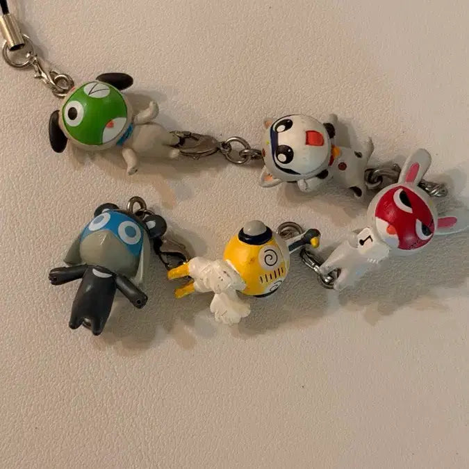 [BUNJANG] Keroro Animals Chained Keyring Set Bundle / 케로로 동물 줄줄이키링 세트 일괄
