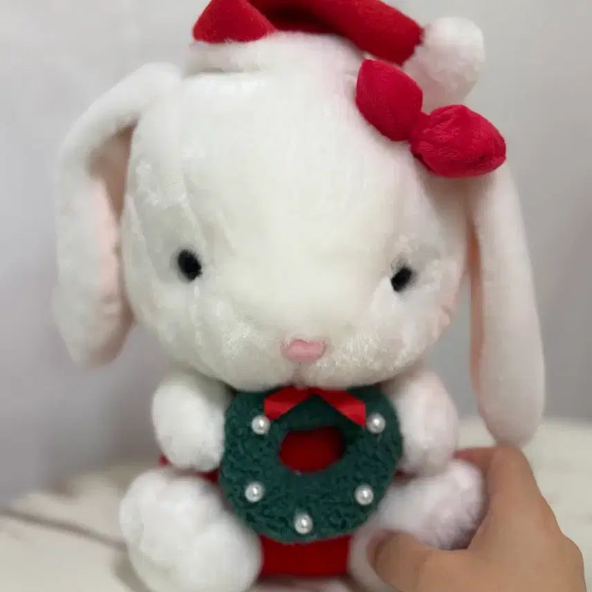 [BUNJANG] Reppy Christmas Version Santa Rabbit Plush (Medium) / 산타 토끼 인형 크리스마스 리스 /레삐 크리스마스버전 중형인형