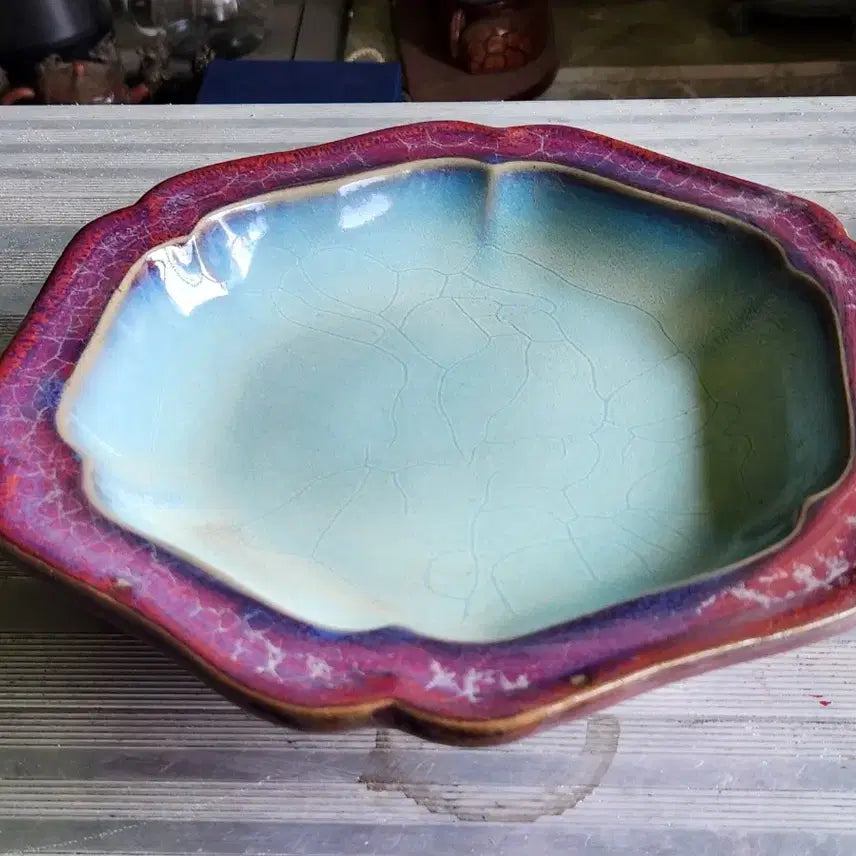 [BUNJANG] Jun Ware Glazed Water Basin / 중국도자기 균요 요변좋은 수반