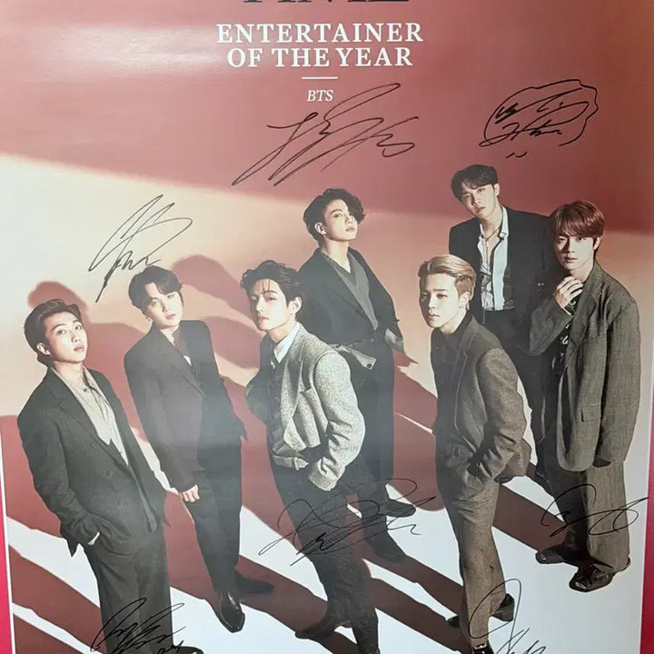 [BUNJANG] BTS Time Magazine Group Poster Autographed / 타임지 BTS 단체 포스터 친필 사인 방탄소년단