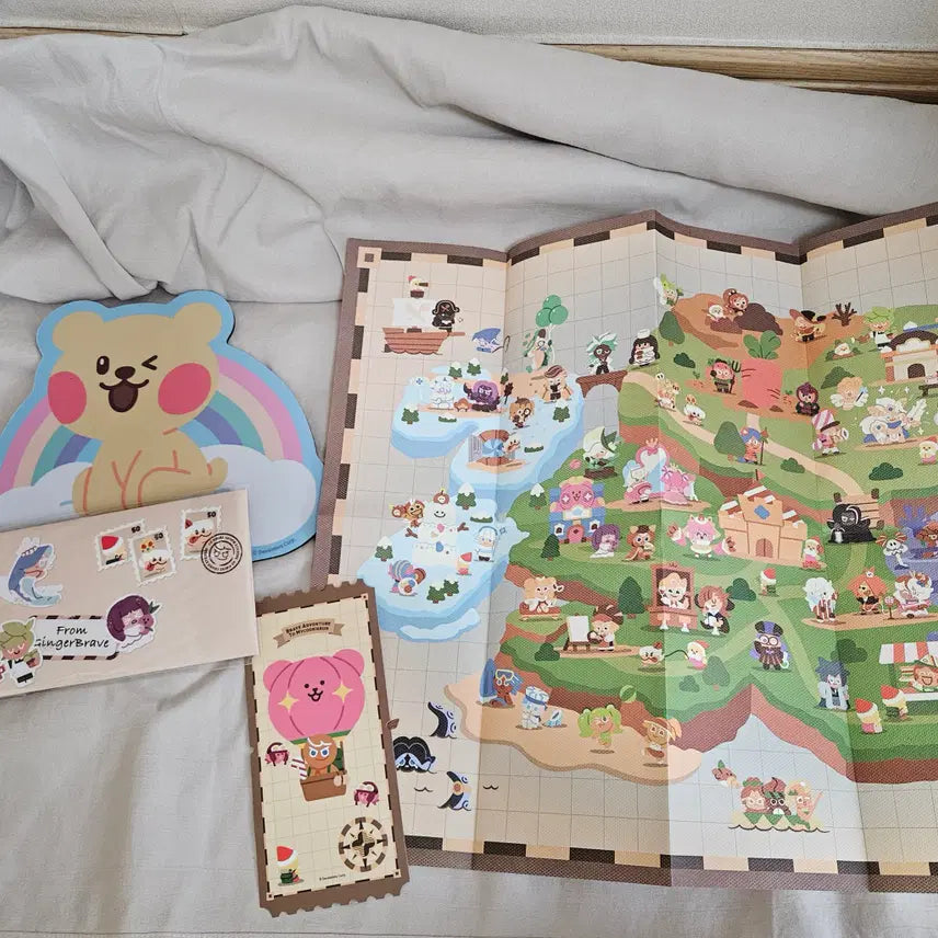 [BUNJANG] Cookie Run Kingdom Mousepad, Map, Stickers with Coupon / 쿠키런킹덤 쿠킹덤 쿠폰 포함, 마우스패드, 지도, 스티커