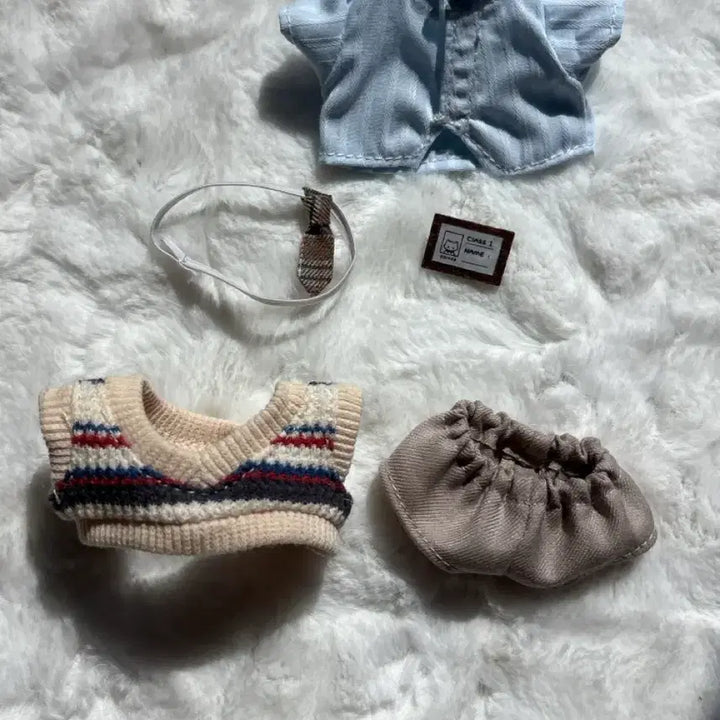[BUNJANG] 10cm Cotton Doll Wardrobe School Lunch Uniform / 10cm 솜인형 옷장 학교급식