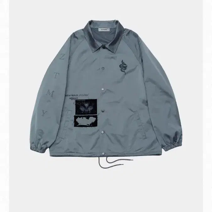 [BUNJANG] Zutto Mayoi MADNIGHT Coach Jacket (Ice Gray) XL / 즛토마요 MADNIGHT Coach Jacket (Ice Gray) XL
