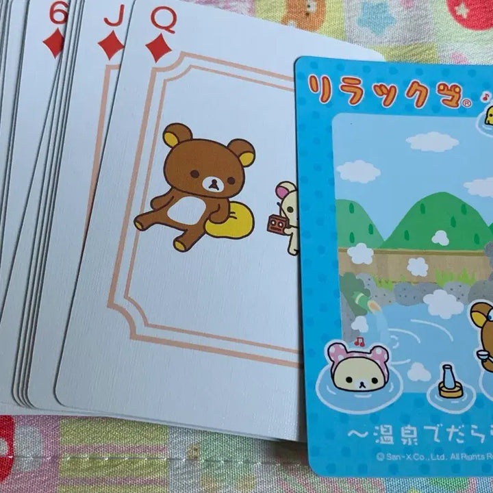[BUNJANG] Genuine Classic Rilakkuma Hot Spring Series Trump Cards / 정품) 고전 리락쿠마 온천 그림 트럼프 카드