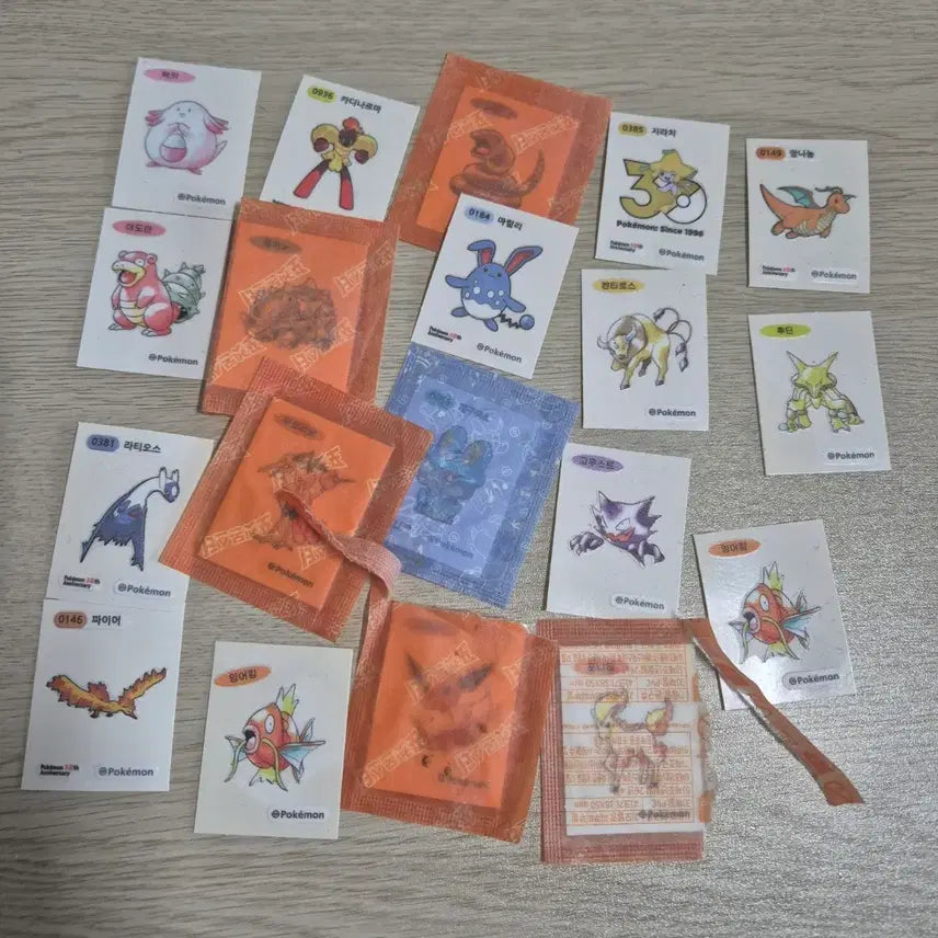 [BUNJANG] Pokemon Sticker Ddibu Ddibu Seal Bundle Set / 일괄) 포켓몬 스티커 띠부띠부씰 여러 종류