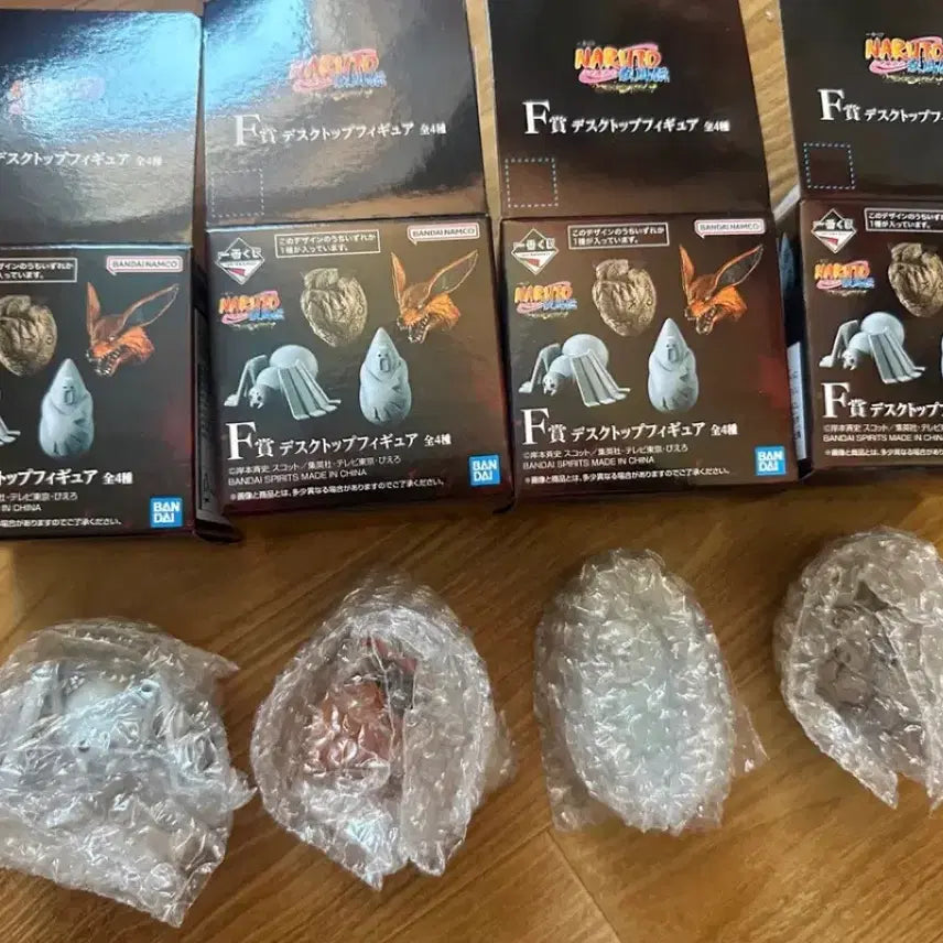 [BUNJANG] Naruto Ichiban Kuji F Prize Desktop Figure Set (4 Types) / 단순개봉/4종일괄) 나루토 제일복권 F상 데스크탑 피규어 기폭점토 거미 쿠라마 일미 구미
