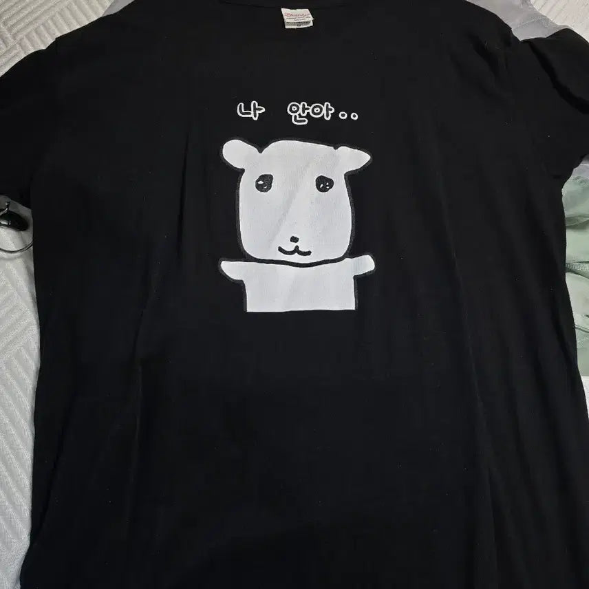 [BUNJANG] Ganadi Naana T-Shirt Black XL / 가나디 마플샵 나안아 티셔츠 블랙 XL 실착 2회