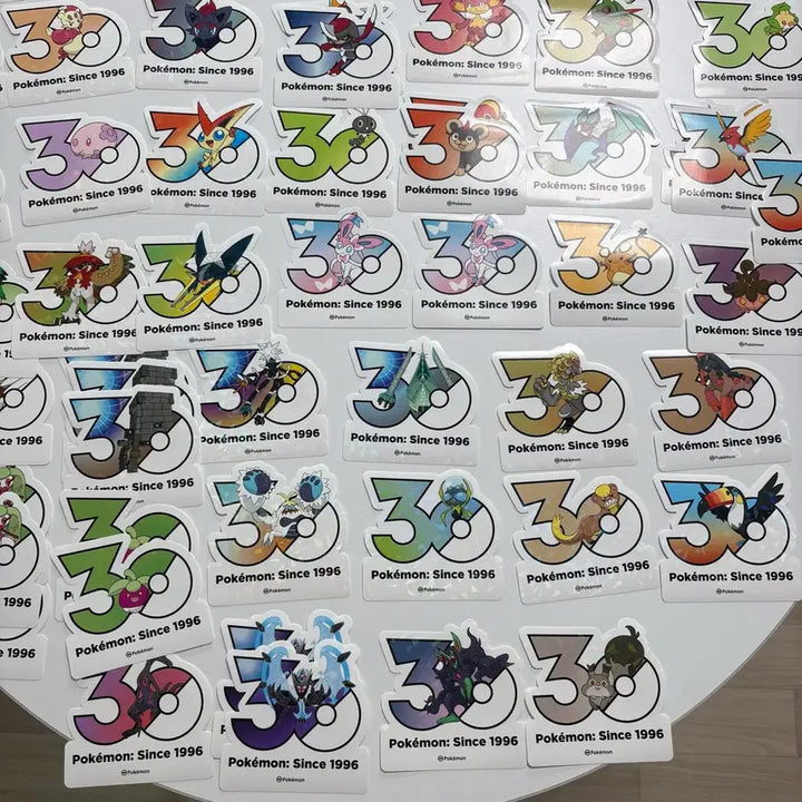 [BUNJANG] Pokemon 30th Anniversary Logo Stickers - Trading for Specific Pokemon / 포켓몬 30주년 로고스티커 교환 지라치 리피아 조로아 등 추가