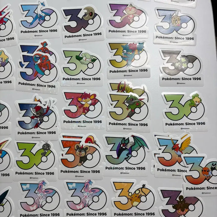[BUNJANG] Pokemon 30th Anniversary Logo Stickers - Trading for Specific Pokemon / 포켓몬 30주년 로고스티커 교환 지라치 리피아 조로아 등 추가