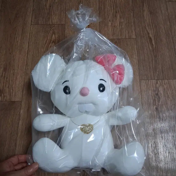 [BUNJANG] Pink Ribbon Mouse Plush Toy / 예쁜 분홍리본 쥐 봉제인형(무료배송)