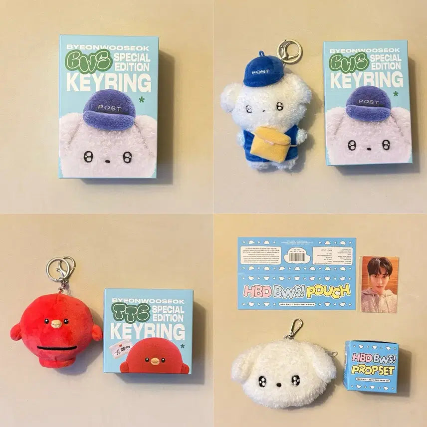 [BUNJANG] Byeon Woo Seok 2024 Birthday Goods Bundle Set / 변우석 인형 키링,2024 HBDBWS SET 일괄판매