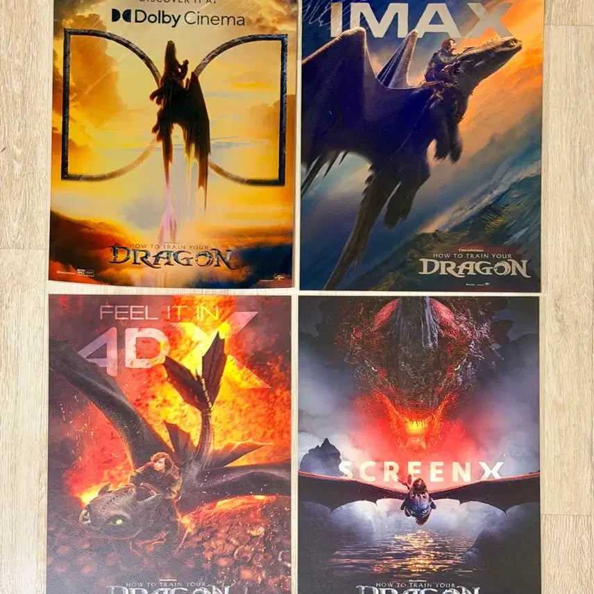 [BUNJANG] How to Train Your Dragon Special Theater Poster Bundle Set / <드래곤 길들이기> 특별관 포스터 전종 -돌비,IMAX,4DX,SX- 일괄 판매