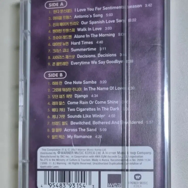 [BUNJANG] Various Artists Soft Jazz Collection (John Coltrane, Ray Charles, Earl Klugh, Michael Franks) Sealed Cassette Tape / 소프트 재즈 컬렉션 / 존 콜트레인, 레이 찰스, 얼 크루, 마이클 프랭스 (미개봉 카세트테이프)