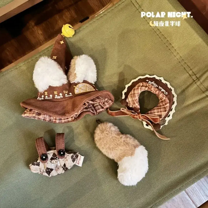 [BUNJANG] 10cm Mascot Doll Clothing - Magic Association Brown / 10cm 무속성 인형옷 마법 협회 브라운