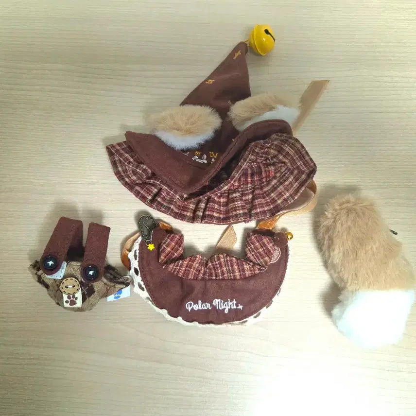 [BUNJANG] 10cm Mascot Doll Clothing - Magic Association Brown / 10cm 무속성 인형옷 마법 협회 브라운