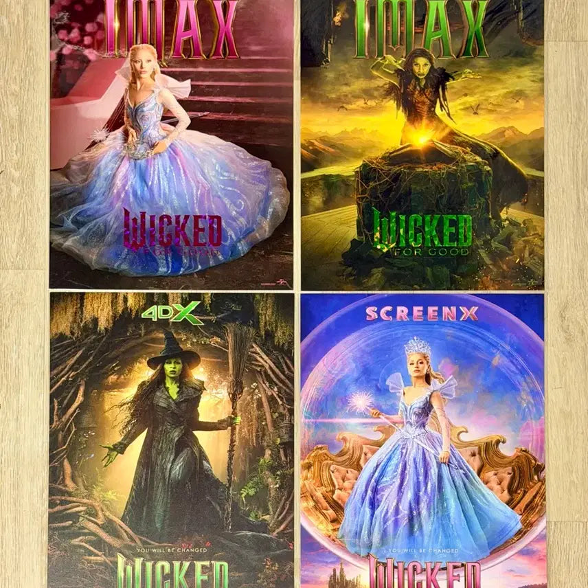 [BUNJANG] Wicked - For Good CGV Special Screen Poster Set (IMAX, 4DX, SCREENX) / <위키드-포굿> CGV 특별관 포스터 4종 전종 -IMAX,4DX,SX- 일괄