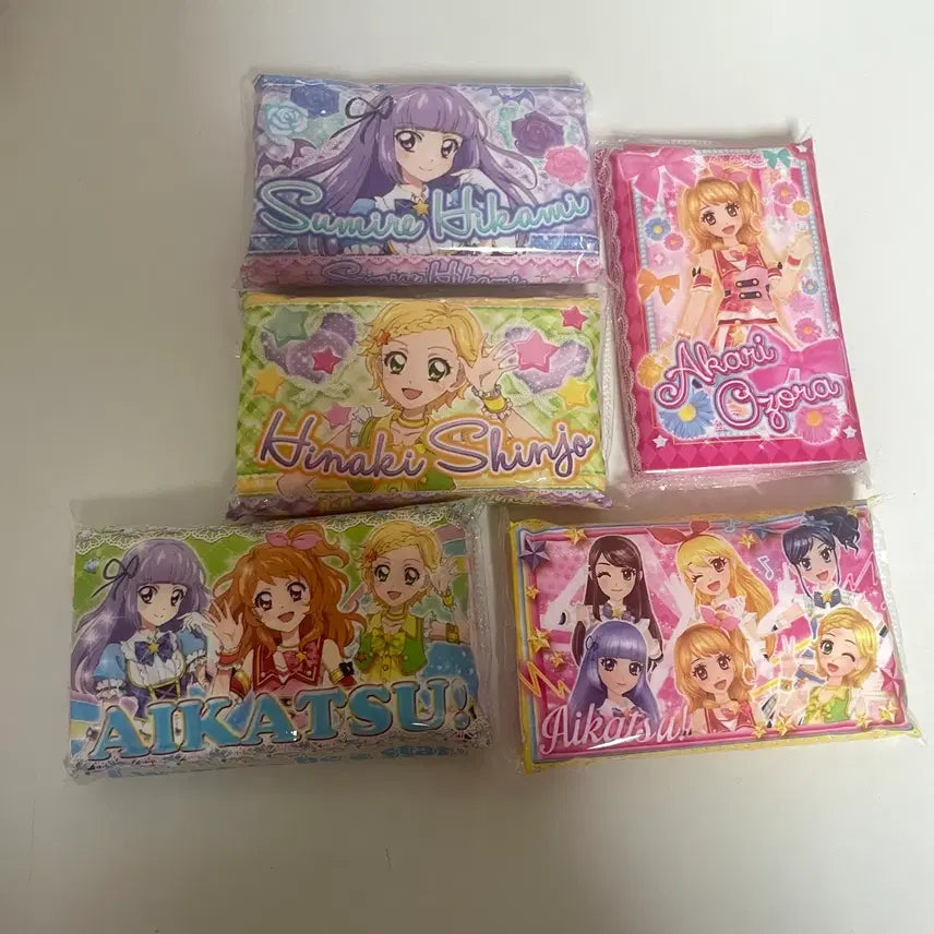 [BUNJANG] Aikatsu! Goods Bundle Set: Gacha Can Badge, Sticker, Postcard, Pencil / [일괄]아이카츠 굿즈 정리 가챠캔뱃지스티커엽서연필고전