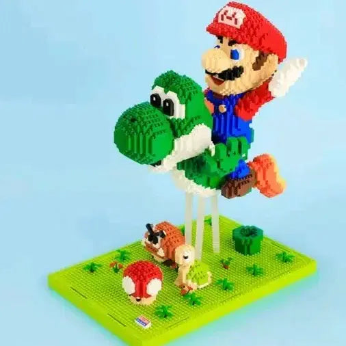 [BUNJANG] Super Mario &amp; Yoshi Block Figure Set / 슈퍼마리오 요시 블록 피규어