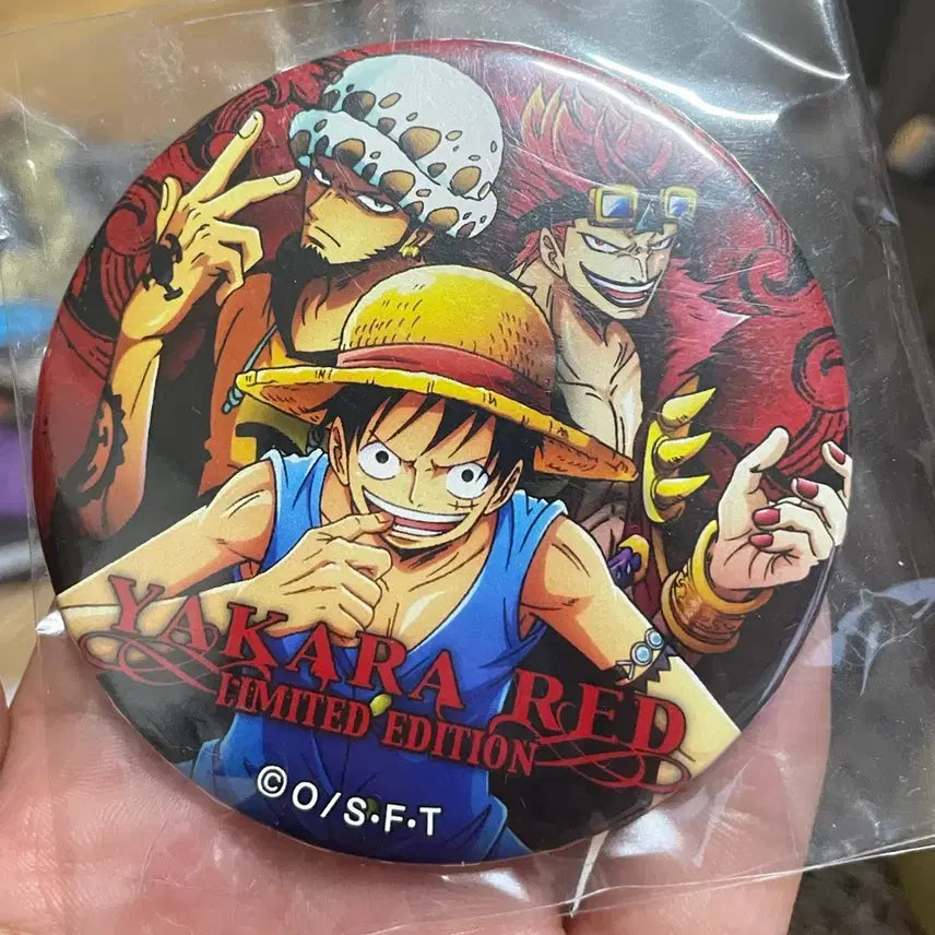 [BUNJANG] One Piece 2013 Limited Edition Luffy Kid Law Three Captains Can Badge / 원피스 2013  한정 루피 키드 로우 삼선장 캔버튼