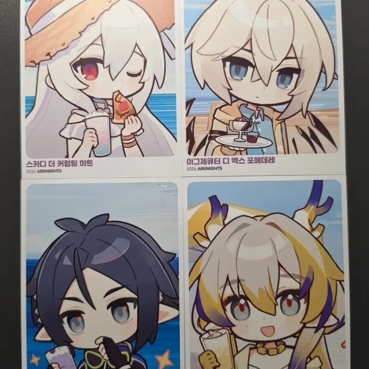 [BUNJANG] Arknights Pop-up Cafe Postcard Set (4 Types) / 명일방주 팝업 콜라보카페 엽서 4종 세트