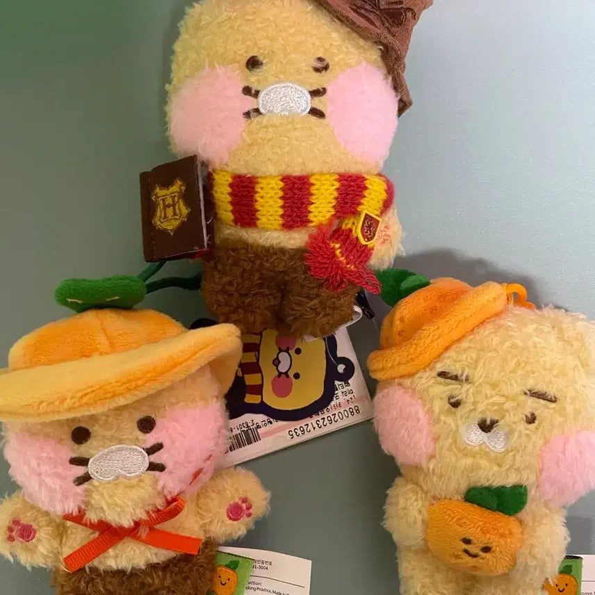 [BUNJANG] Kakao Friends Ryan Chunsik Keychain Bundle Set / 카카오프렌즈 라이언 춘식이 키링 3개 일괄판매