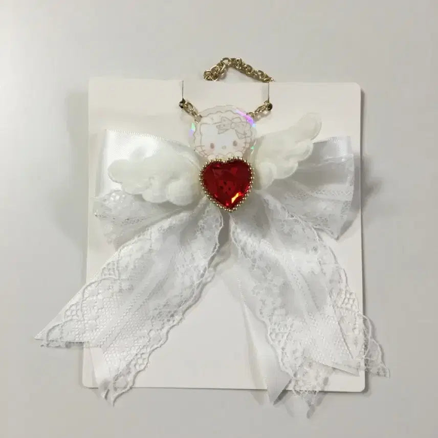 [BUNJANG] Sanrio Pure White Angel Idol Series Cheering Rod Ribbon Charm Hello Kitty / 산리오 순백천사 아이돌 시리즈 응원봉 리본 참 헬로키티