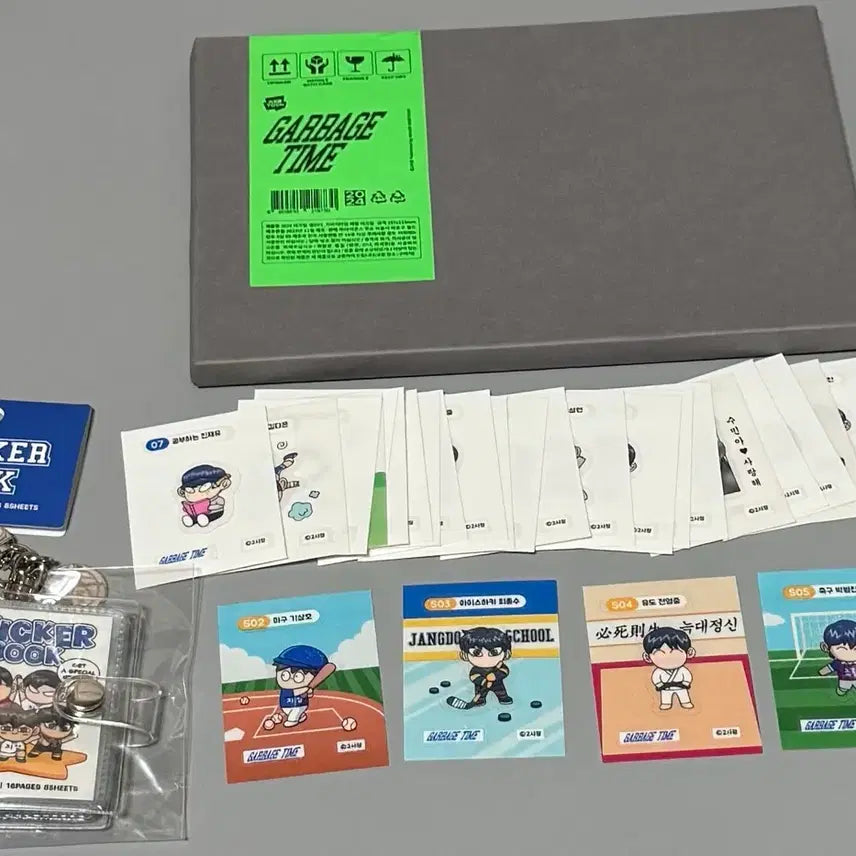 [BUNJANG] Garbage Time 2024 Acrylic Calendar &amp; Sticker Collect Book Bundle / 가비지타임 갑타 2024 아크릴 캘린더 &amp; 띠부 콜렉트북