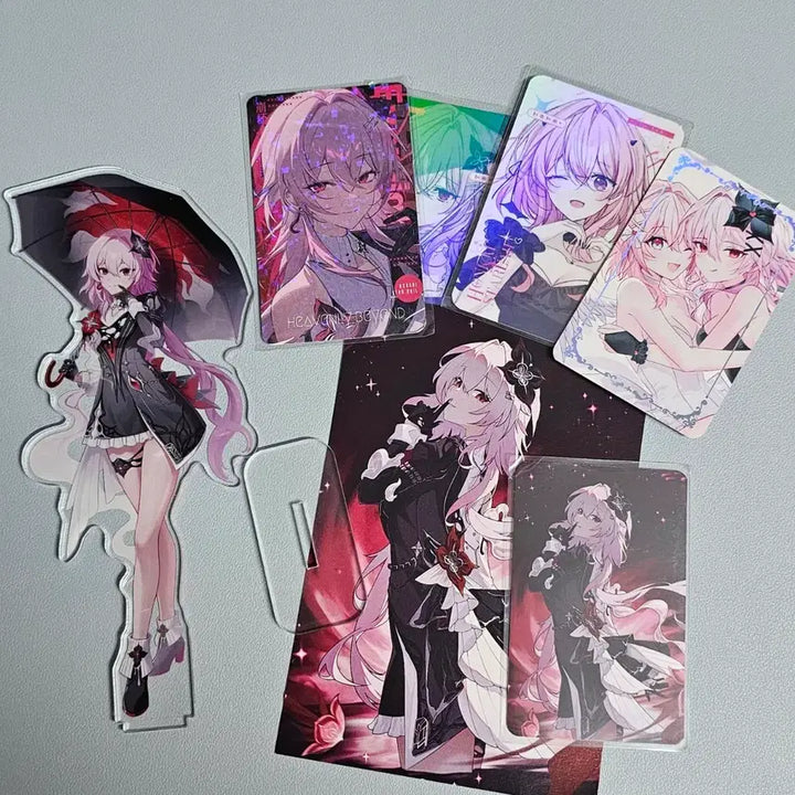 [BUNJANG] Honkai Star Rail Evernight Mr. Seventh Acrylic Stand, Card, and Postcard Bundle Set / 붕스 붕괴스타레일 에버나이트 마치세븐스 Mr.7th 비공굿  굿즈 아크릴 스탠드 카드 엽서 일괄