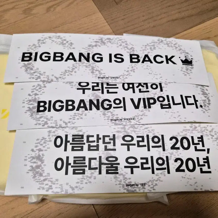 [BUNJANG] Big Bang Concert Raincoat and Slogan Set / 빅뱅 콘서트 우비 3개 + 슬로건 3개 세트