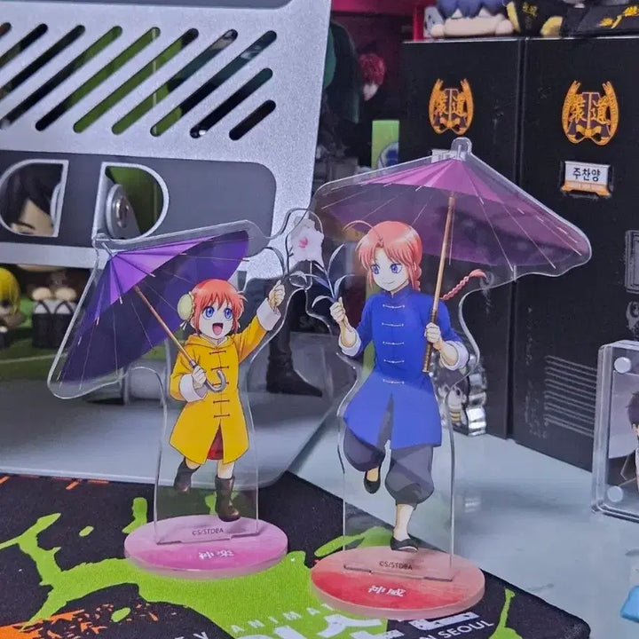 [BUNJANG] Gintama Kamui Kagura Dash Store Childhood Acrylic Stand Bundle Set / 택미포 4.5)은혼 카무이 카구라 대시스토어 유년시절 아크릴 스탠드 일괄