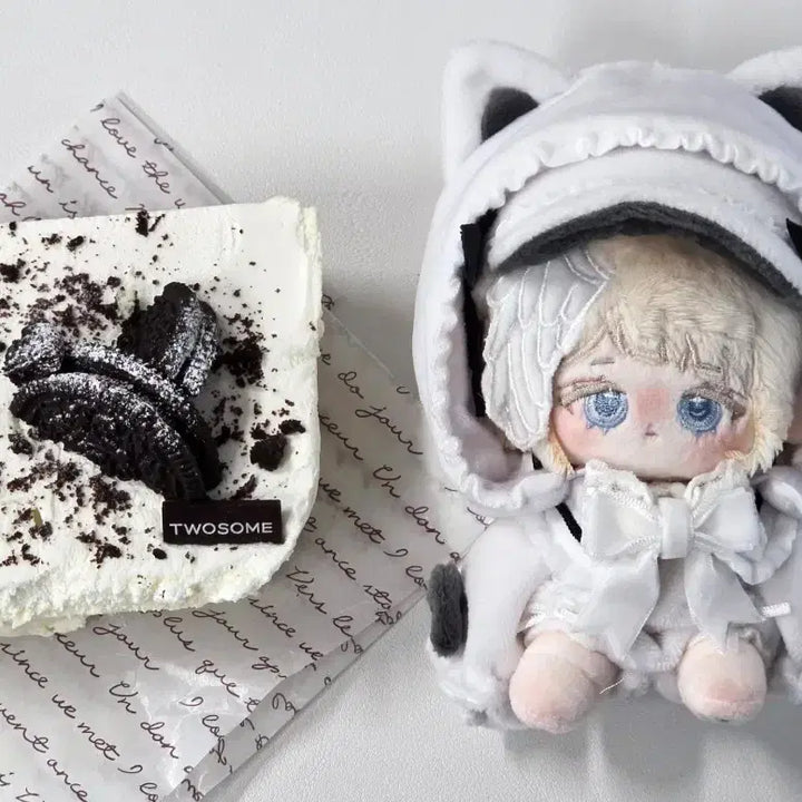 [BUNJANG] 10cm Unpainted Cotton Doll Clothes Honey Bakery White Cream Cake / 10 무속성 솜인형 인형옷 허니베이커리 화이트 크림 케잌