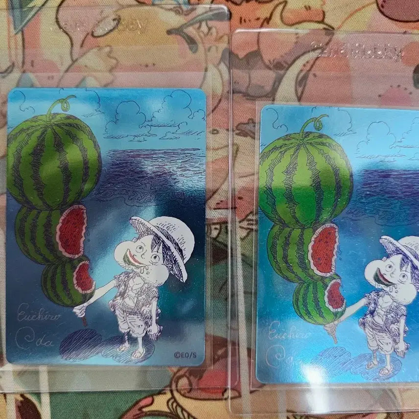 [BUNJANG] One Piece Card Watermelon Luffy 2-Card Set / 원피스카드 수박루피