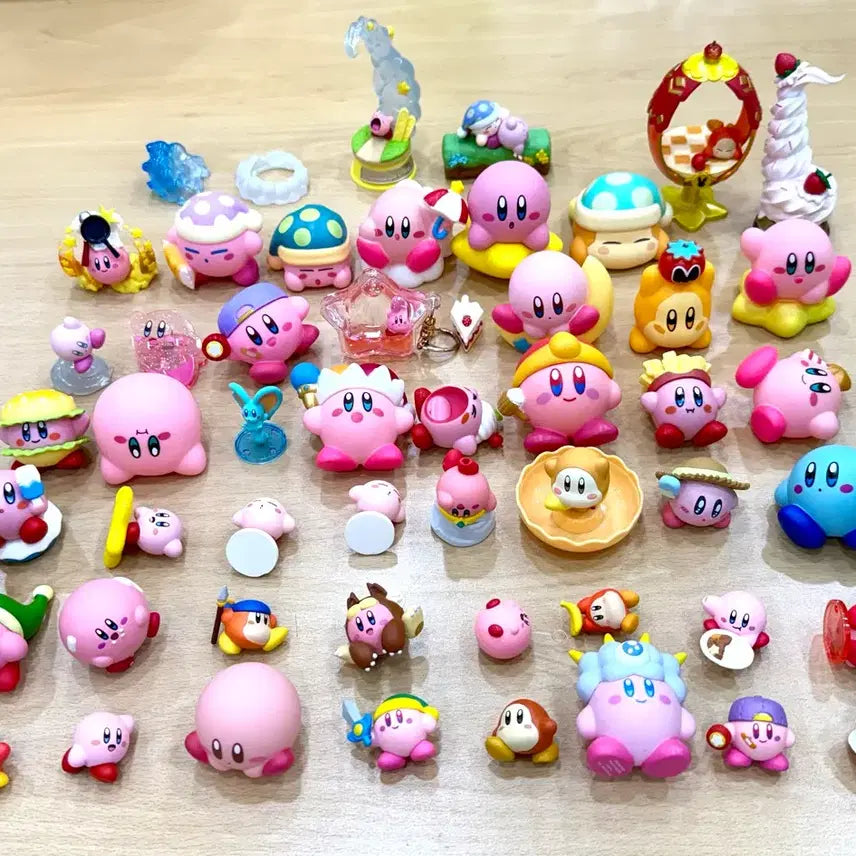 [BUNJANG] Kirby "Kirby in Space" Figure Bundle (50+ Pieces) / kirby 별에서 온 커비 쌀알 소형 중형 피규어 굿즈 가챠 미니어처 50개 이상 일괄 처분