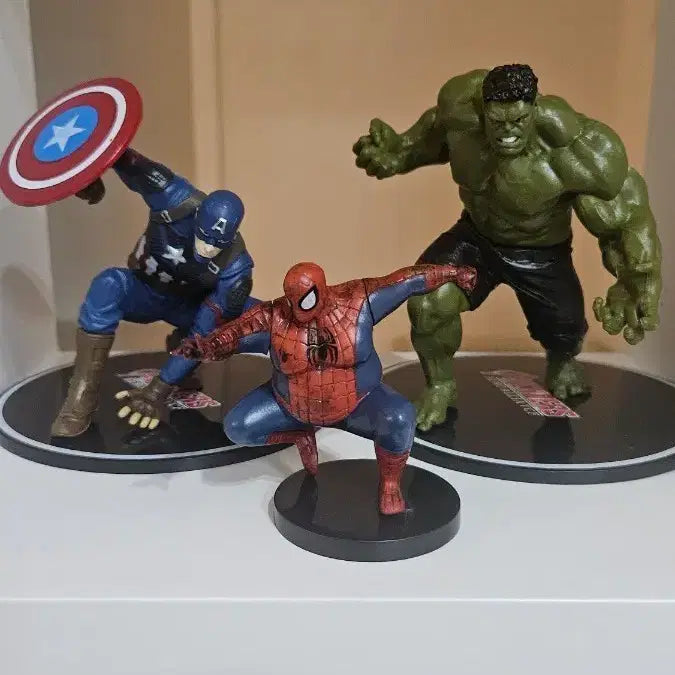 [BUNJANG] Marvel Avengers Captain America, Spider-Man, Hulk Action Figure Set / 마블 어벤져스 캡틴아메리카 스파이더맨 헐크 피규어