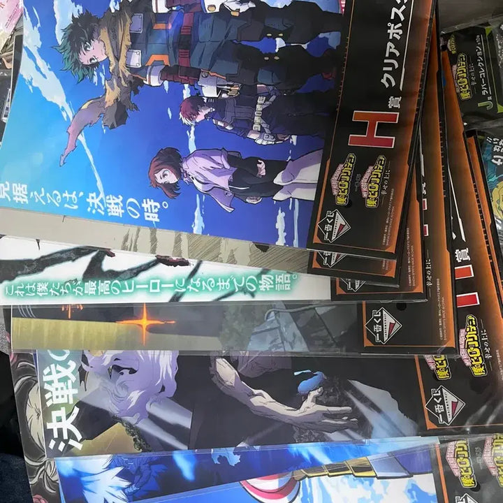 [BUNJANG] My Hero Academia Clear Poster Figure Bundle Set / 나의 히어로 아카데미아 클리어 포스터 피규어 굿즈 일괄