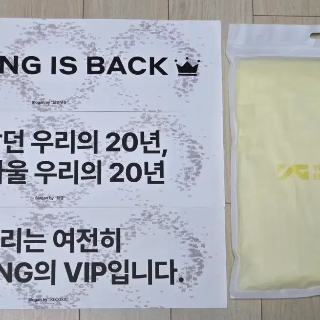 [BUNJANG] BIGBANG Concert Slogan + Raincoat Bundle Set / 빅뱅콘서트 첫중막콘 슬로건+우비 세트 양도합니다