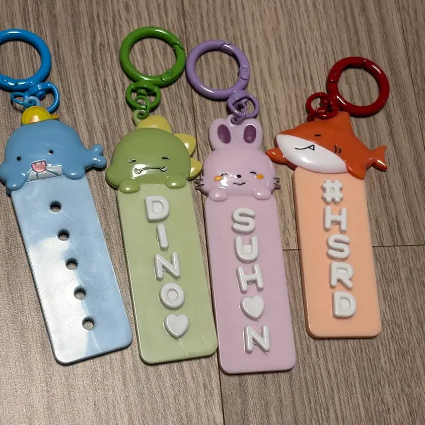 [BUNJANG] Tteultip Pixelie Name Tag Keyring Set (잠뜰TV) / 픽셀리 팝업 뜰팁 잠뜰TV 잠뜰티비 이름표 키링 이름 파츠 잠뜰 공룡 수현 라더 각별 덕개