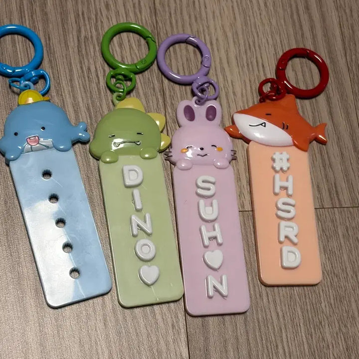 [BUNJANG] Tteultip Pixelie Name Tag Keyring Set (잠뜰TV) / 픽셀리 팝업 뜰팁 잠뜰TV 잠뜰티비 이름표 키링 이름 파츠 잠뜰 공룡 수현 라더 각별 덕개