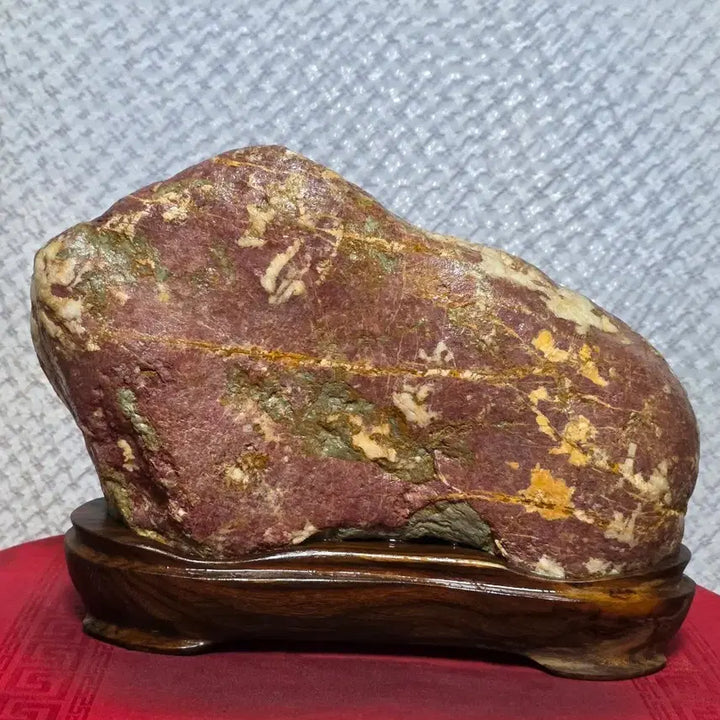 [BUNJANG] Namhangang Yellow Color Mountain Landscape Pattern Stone / 남한강 / 황칼라 산경 문양석