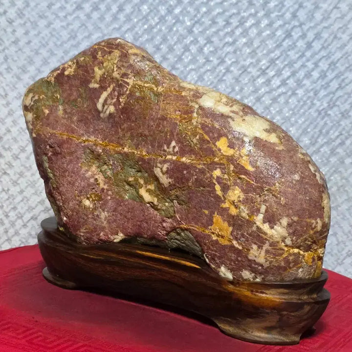 [BUNJANG] Namhangang Yellow Color Mountain Landscape Pattern Stone / 남한강 / 황칼라 산경 문양석