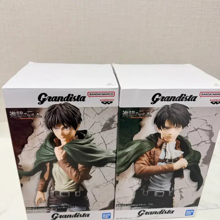 [BUNJANG] Banpresto Attack on Titan Grandista Series Levi Ackerman &amp; Eren Yeager Figures / 반프레스토의 진격의 거인 그란디스타 시리즈 피규어 리바이 아커만과 에렌 예거