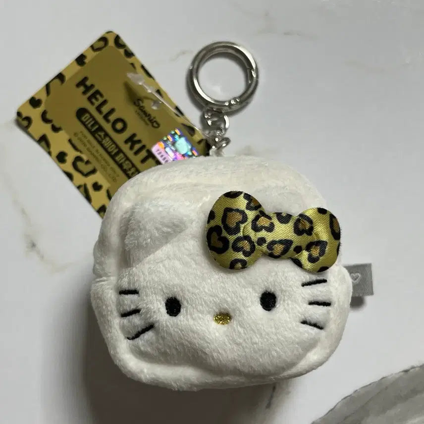 [BUNJANG] Hello Kitty Leopard Mini Square Pouch Keychain / 헬로키티 호피 미니 스퀘어 파우치 키링
