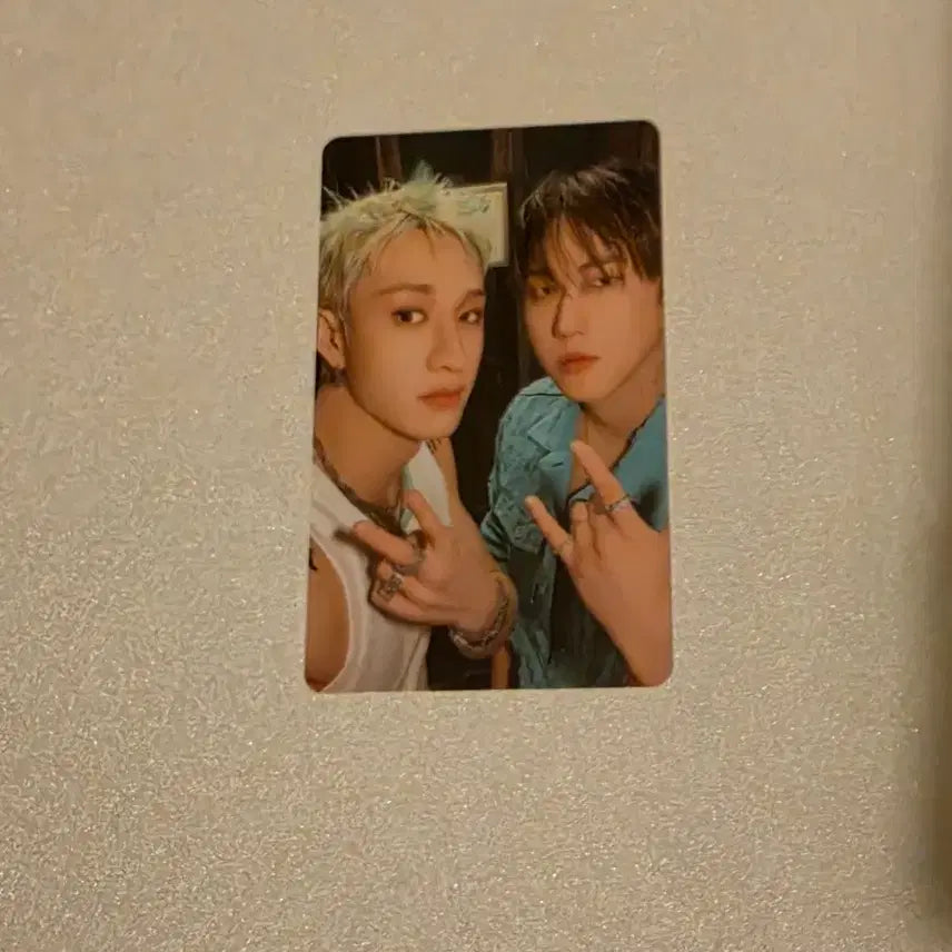 [BUNJANG] Stray Kids SKZ THIS THAT Long Sleeve Unit Photocard Bang Chan Changbin / 스트레이키즈 스키즈 디스앤댓 롱슬리브 유닛포카 방찬 창빈 빈방즈 양도