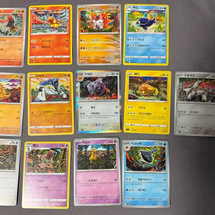 [BUNJANG] Shinjikanda Illustration Pokemon Card Set (16 Types) / 신지칸다 일러스트 포켓몬 카드 16종 모음